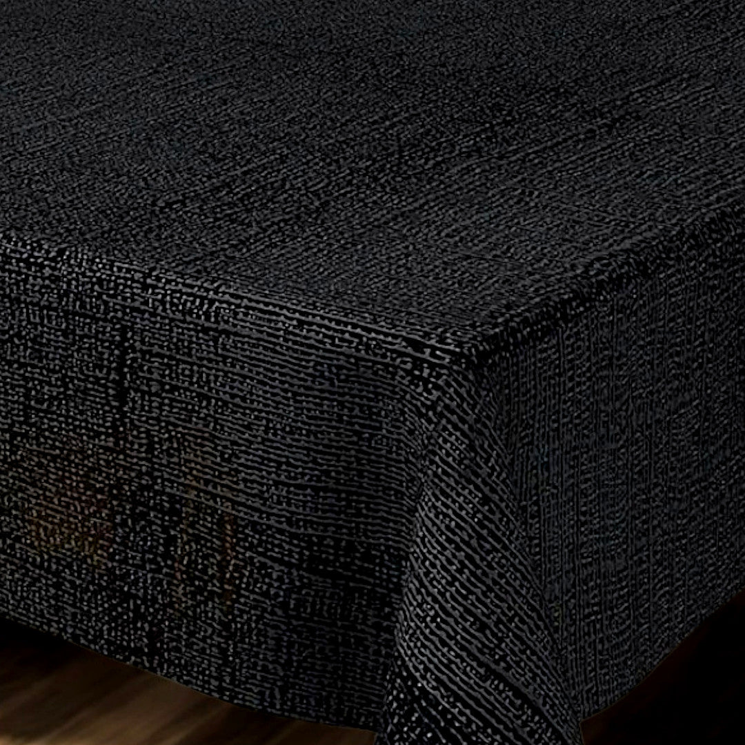 Nordfavn Elegant Black Onyx – Ekstra kraftig sort voksduk med vakkert pregede spill, hjørne