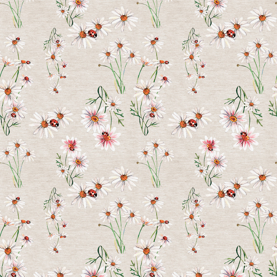 Nordfavn Fortuna – Akrylduk med prestekrager og marihøner