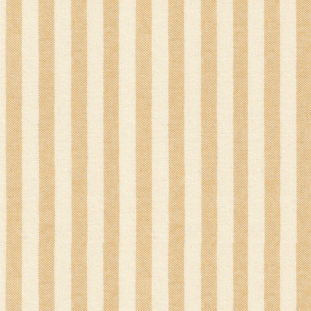 Nordfavn Ibiza Støvet Okergul – Akrylduk med tverrgående striper i linlook