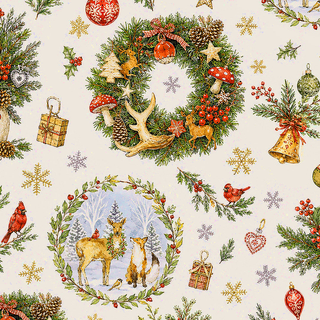 Nordfavn Pinarte – Akrylduk med nostalgiske julemotiver, mønster 1