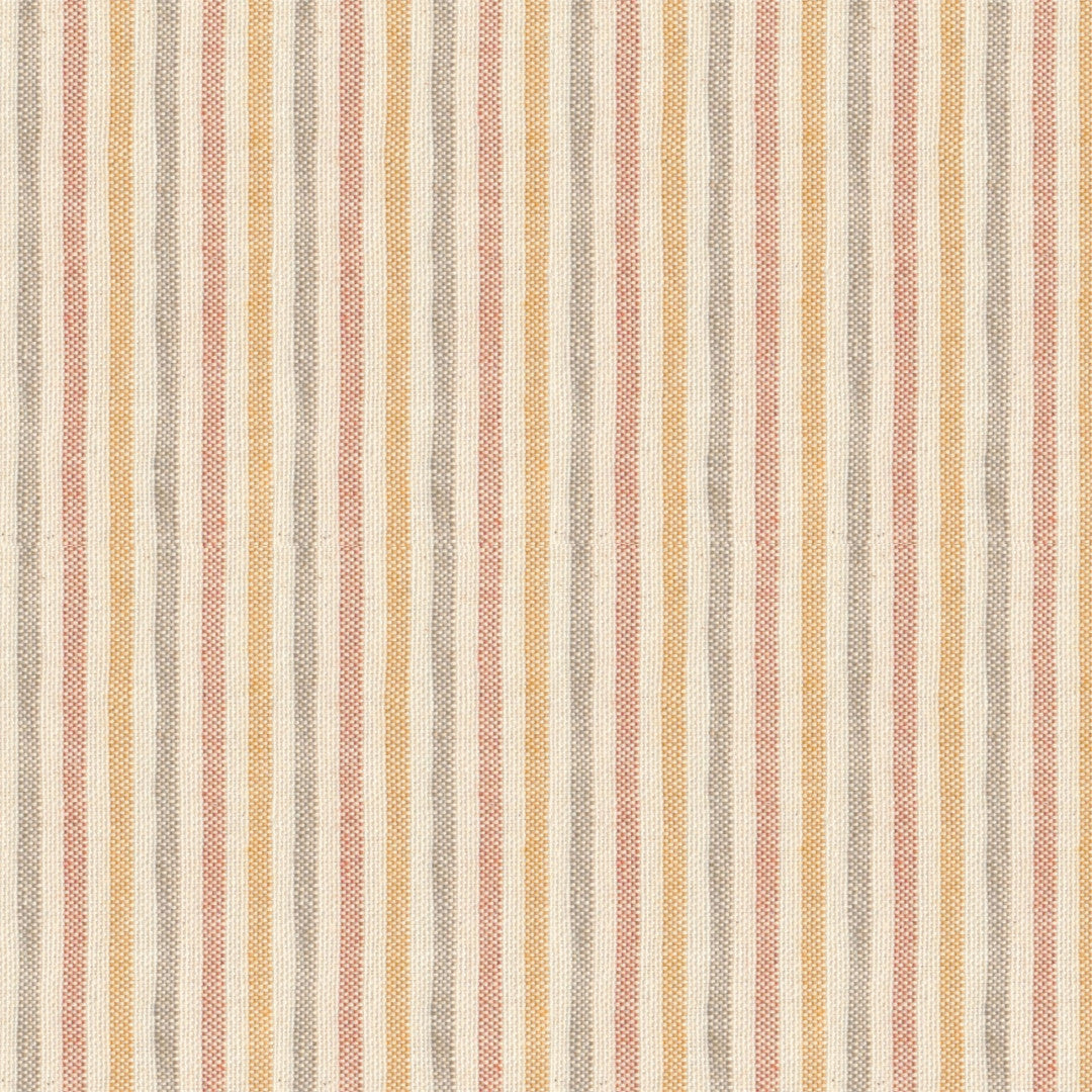 Nordfavn Pitiusa Solgul og Terrakotta – Akrylduk med smale tverrstriper