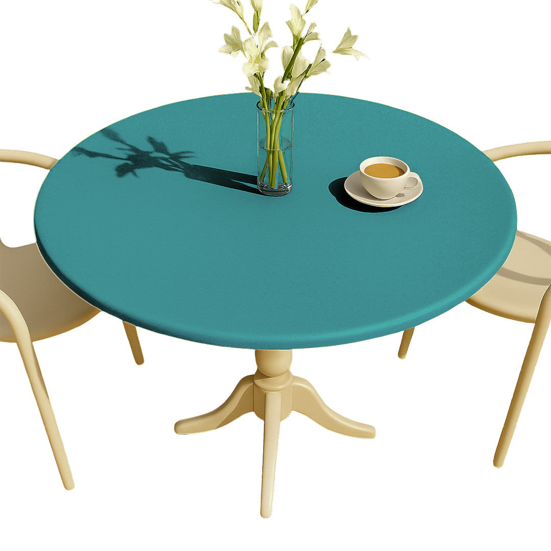 Nordfavn Uni Canard Blå – Ensfarget rund voksduk med strikk