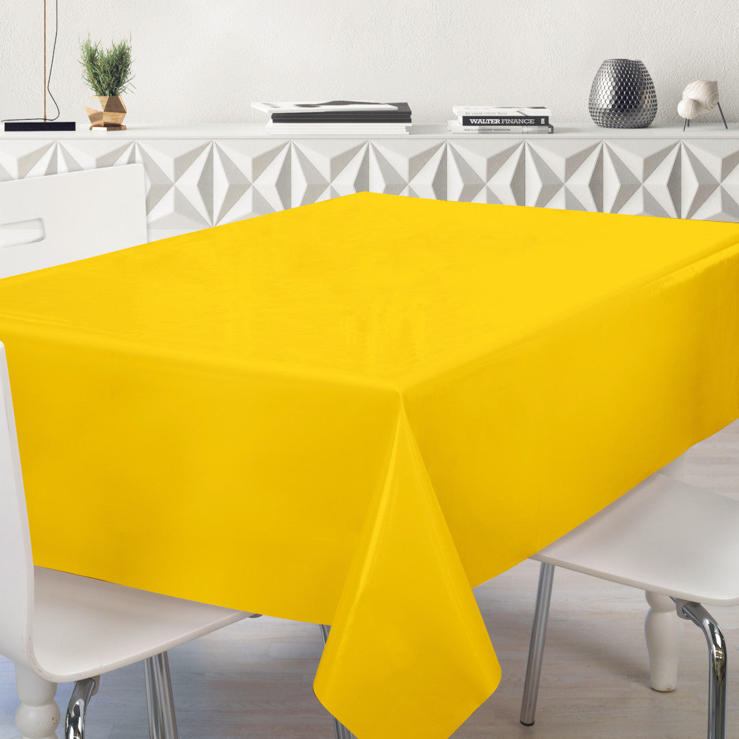 Nordfavn Uni Empire Gul – Ensfarget halvblank voksduk, miljø