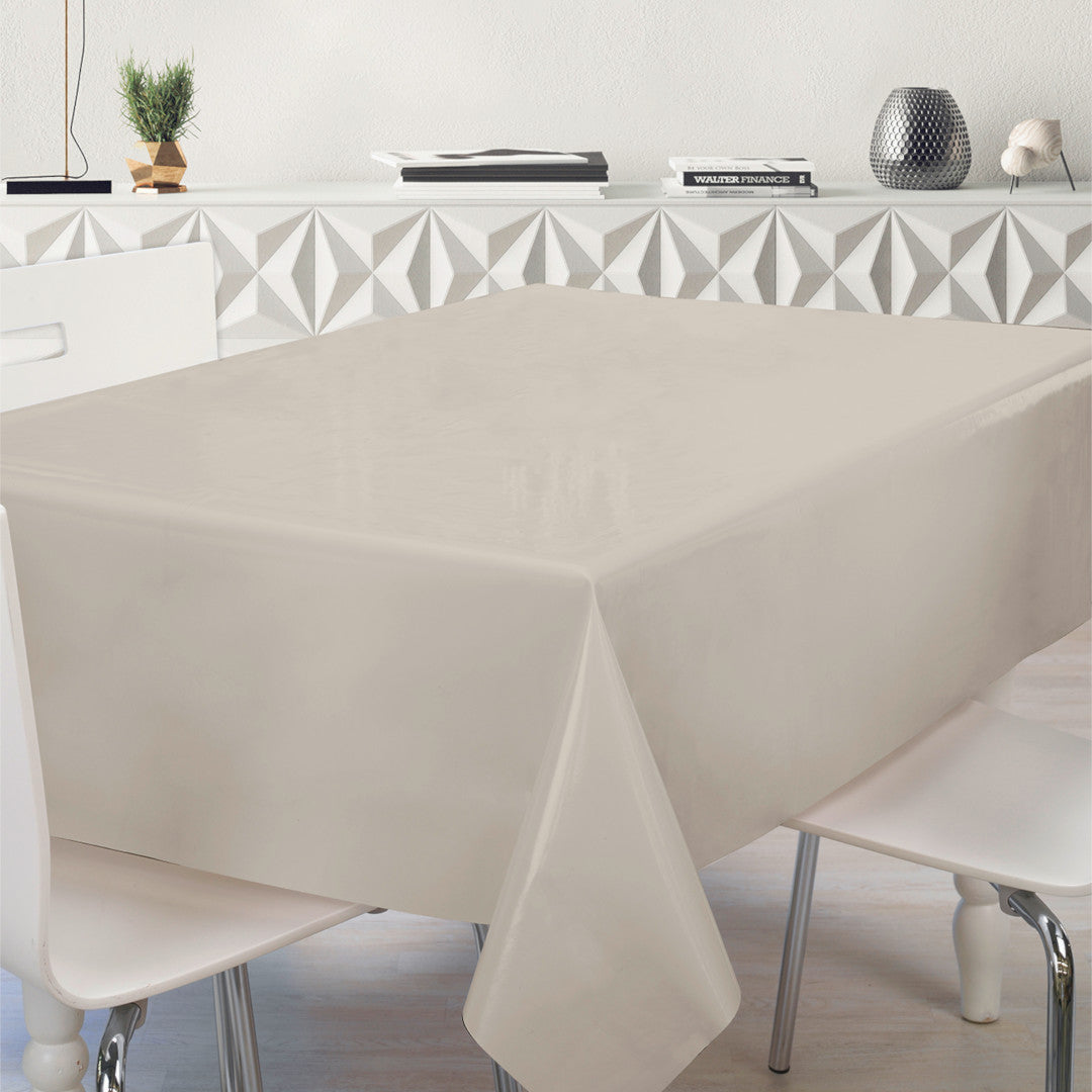 Nordfavn Uni Aske Beige – Ensfarget halvblank voksduk, miljø