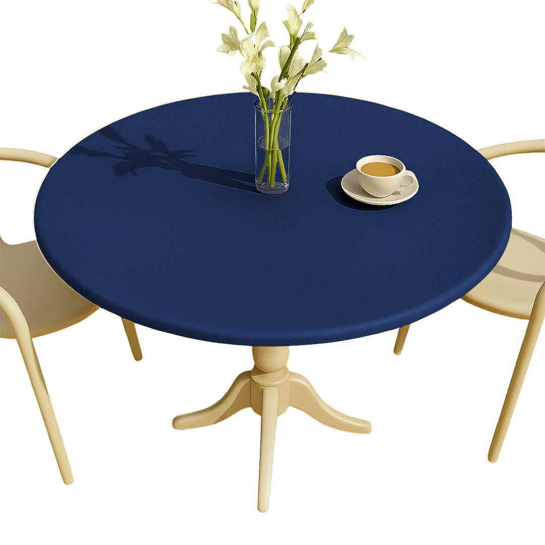 Nordfavn Uni Sailor Blå – Ensfarget rund voksduk med strikk