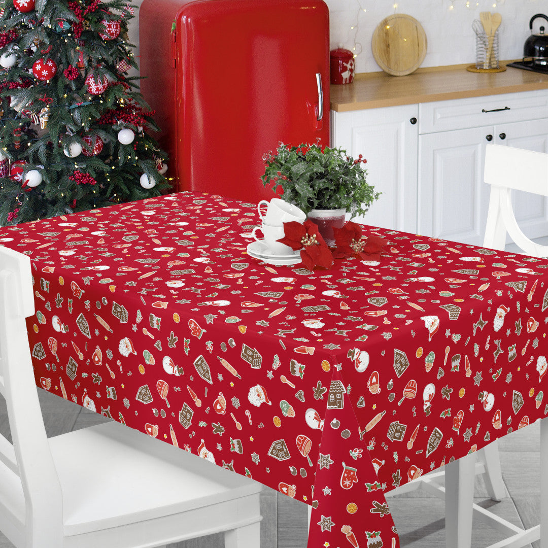 Nordfavn Xmas Cookies – Julevoksduk med småkaker og julemotiver, miljø