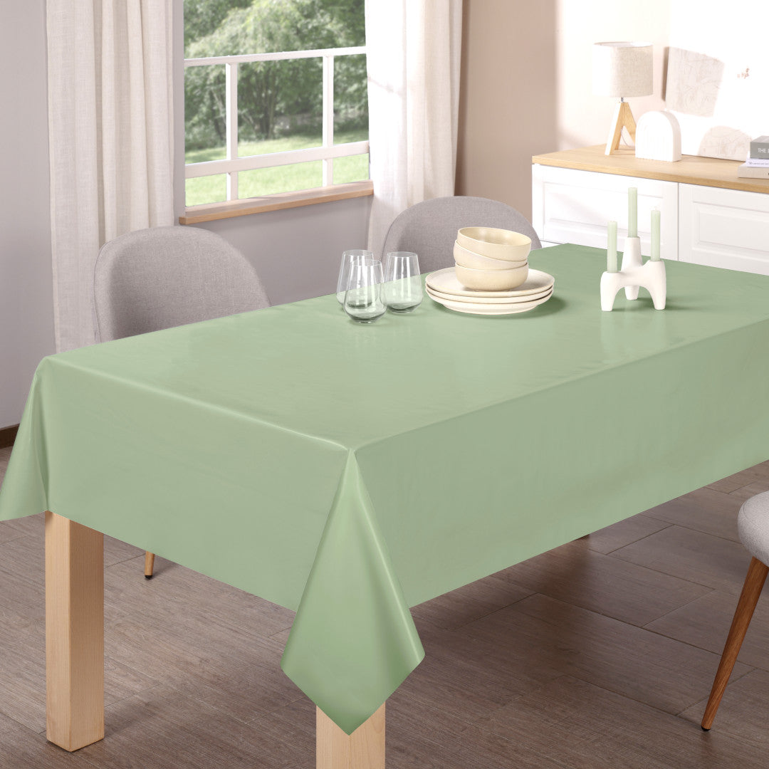 Nordfavn Laurel Green – Ensfarget halvblank voksduk, miljø