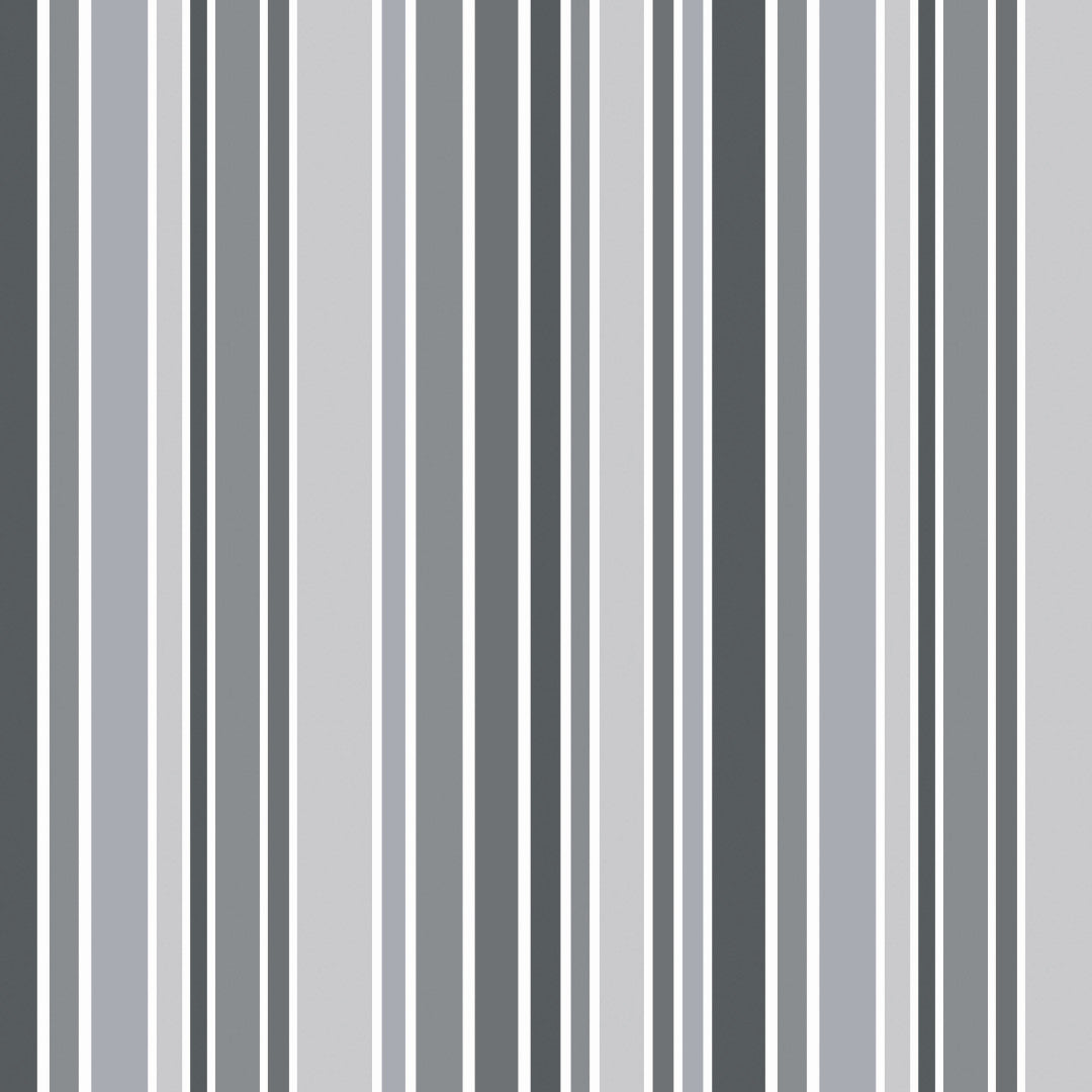 Nordic Stripe Grå – Stripet voksduk med lett struktur mønster