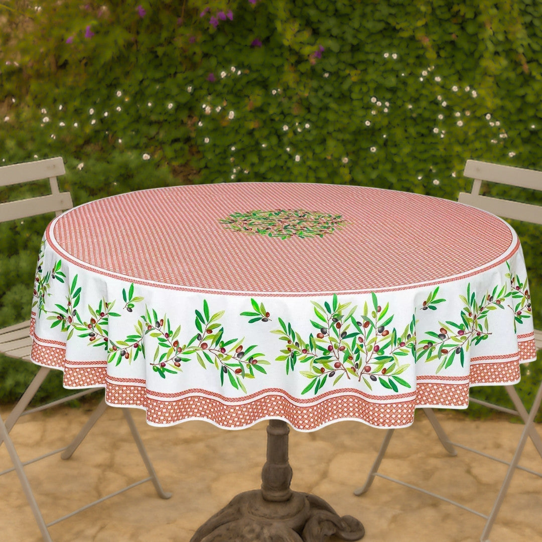 Nyons Terrakotta – Rund provenceduk Ø 180, miljø