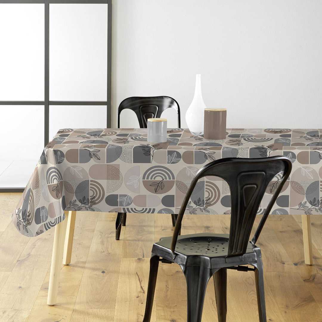 Ovaline Bladform – Voksduk med nordisk geometri og organiske detaljer, miljø