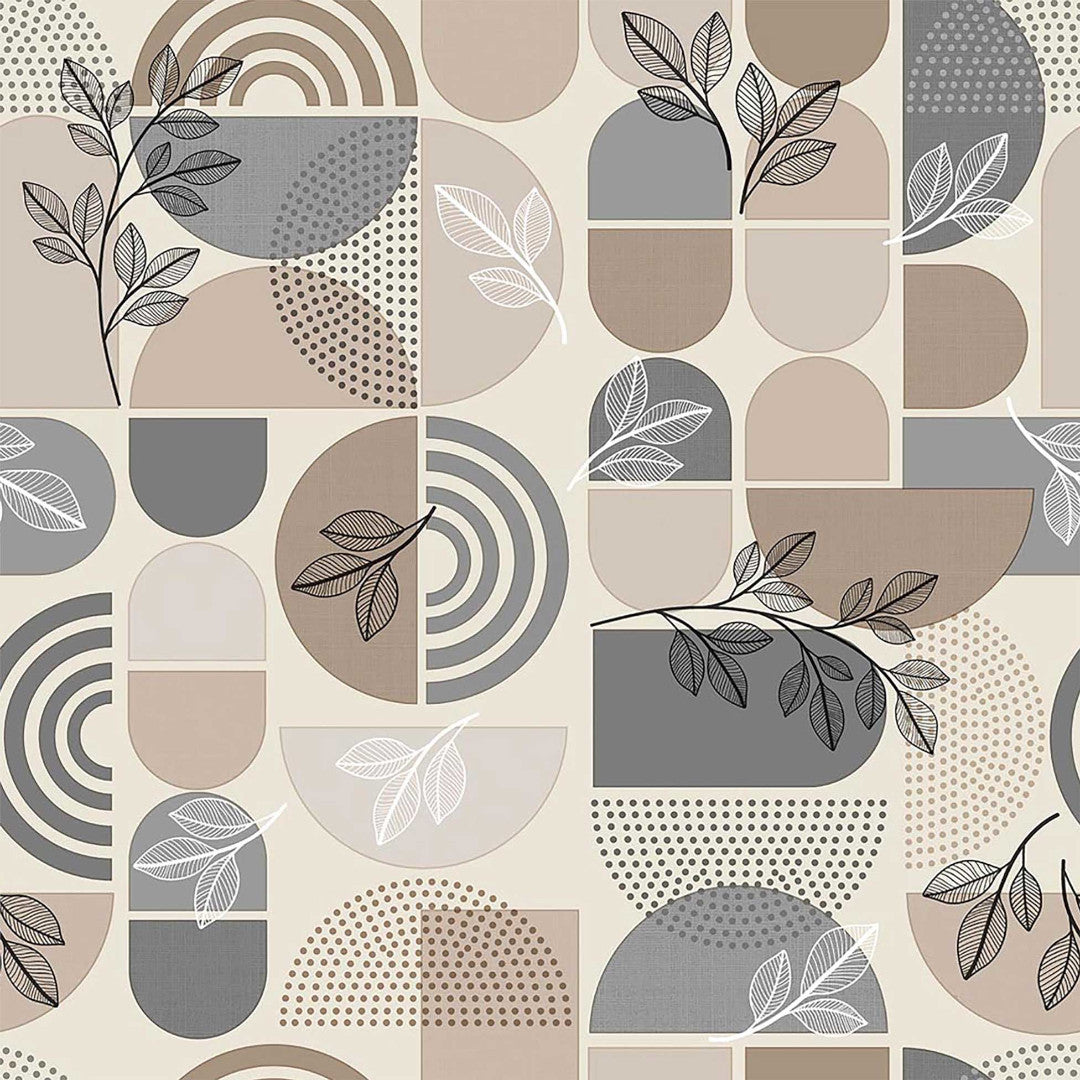 Ovaline Bladform – Voksduk med nordisk geometri og organiske detaljer, mønster