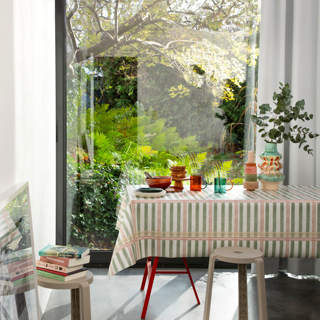 Tea Milady? Olive – Lola voksduk med stripete design, miljø