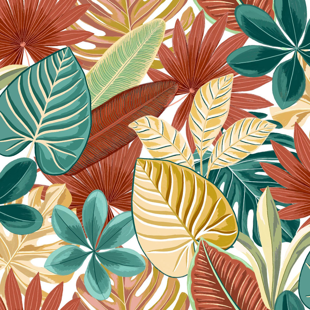 Textilia Ardenia - Voksduk med dekorativt bladmønster mønster