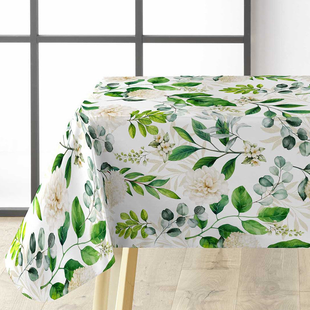 Textilia Dulcette – Voksduk med botanisk mønster hjørne