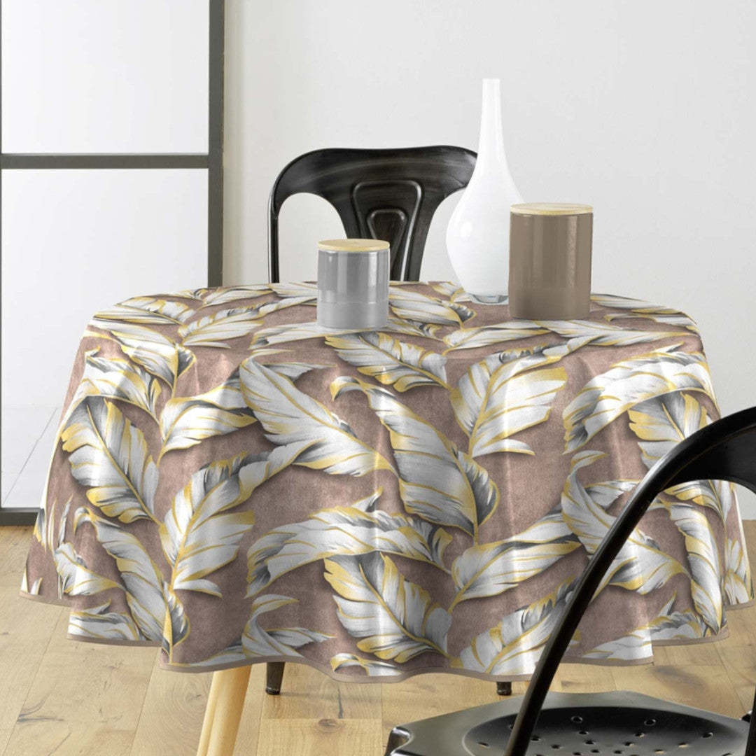 Textilia Glitter Ibany – Rund voksduk Ø 155 cm, miljø