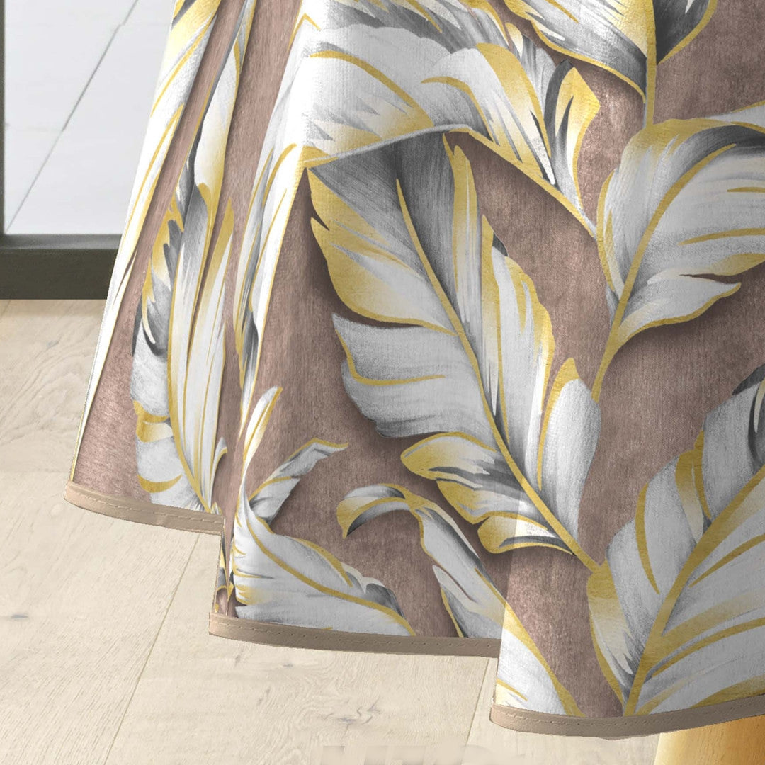 Textilia Glitter Ibany – Rund voksduk Ø 155 cm, nærbilde kant