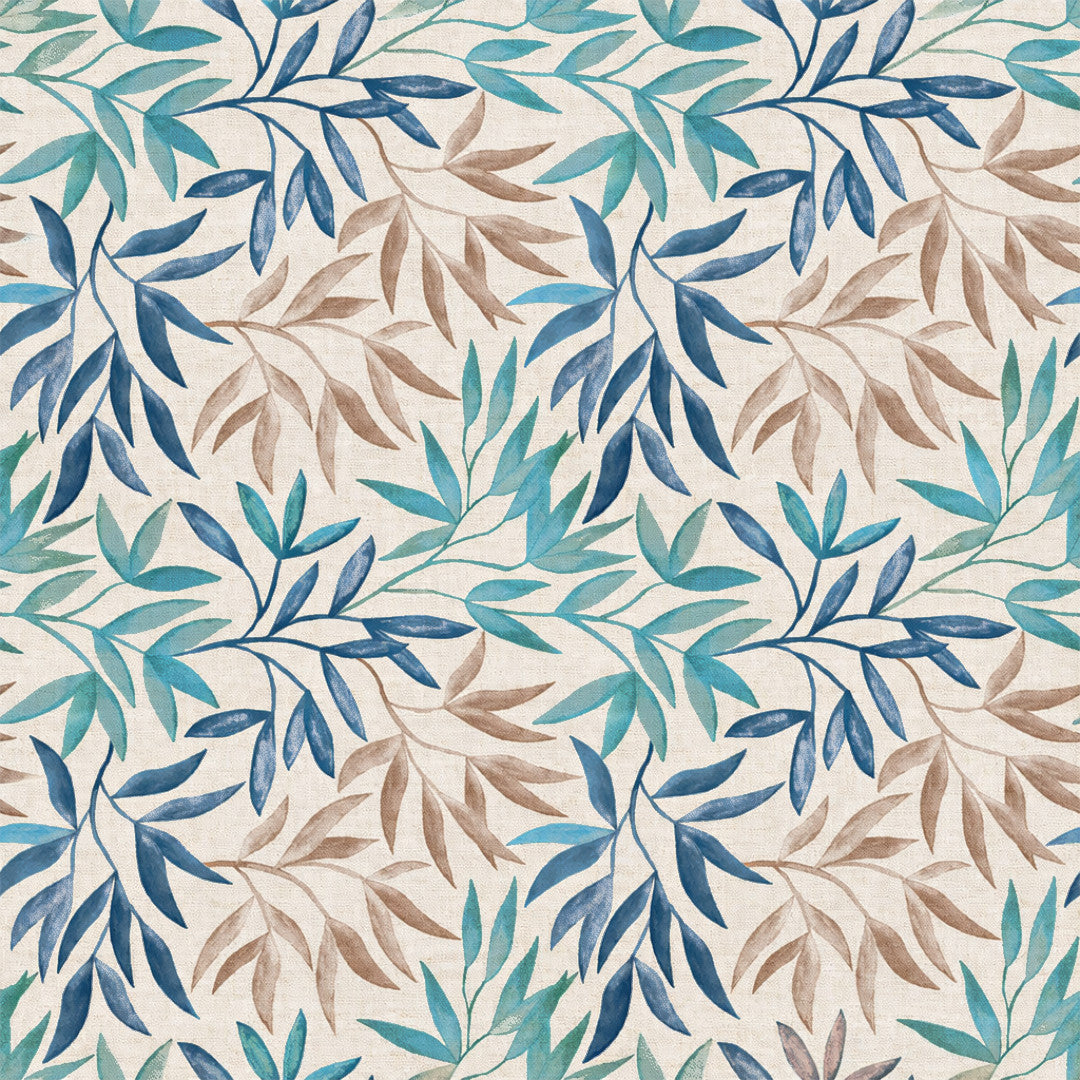 Valeria Blå – Akrylduk med dekorativt bladmønster, motiv