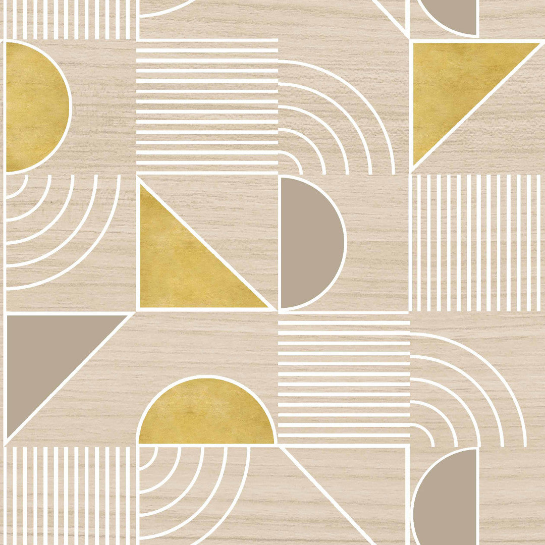 Zelda Luxury Natural – Voksduk med grafisk mønster