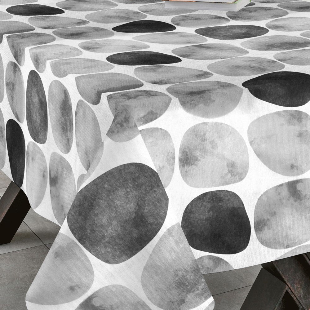 Arapoff Piedra - Stonefree Retro, akrylduk i hvit/grå/antrasitt - 160 cm
