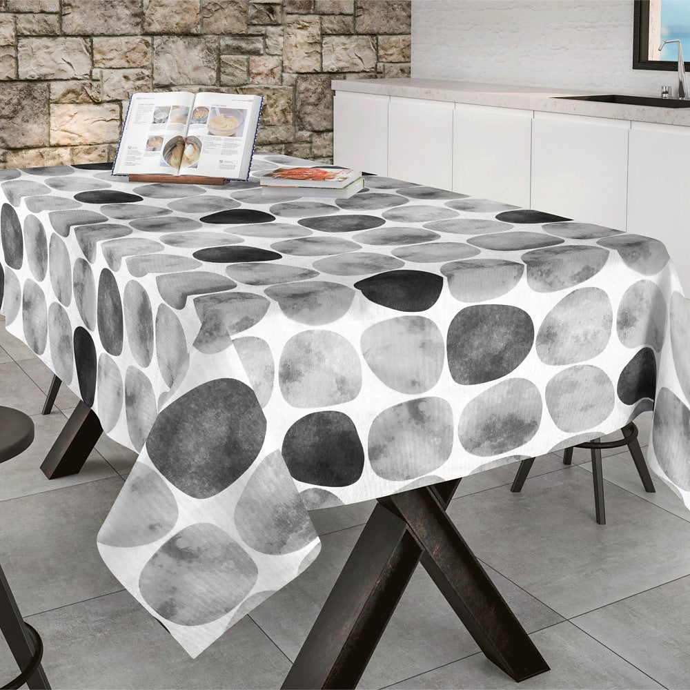 Arapoff Piedra - Stonefree Retro, akrylduk i hvit/grå/antrasitt - 180 cm