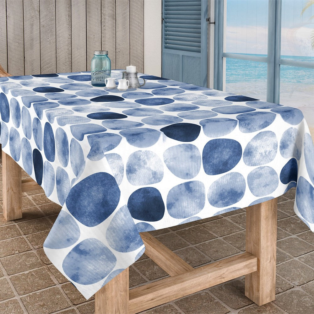 Arapoff Rio - Stonefree Retro, akrylduk i hvitt/blått/lyseblått - 160 cm