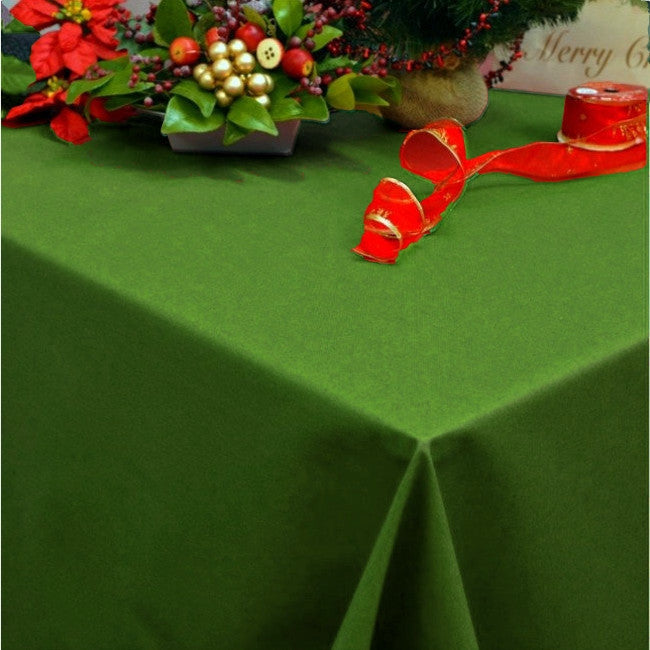 Dali akrylduk, ensfarget juleduk i grønt, 160 cm bred.