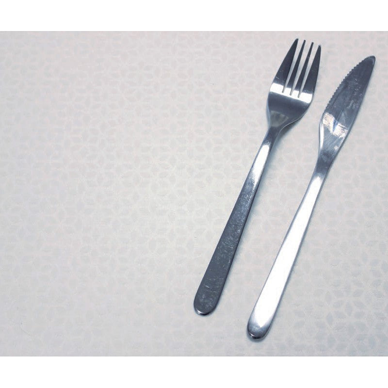 Corbaz hvit, jacquardvevd akrylduk, 140 cm bred