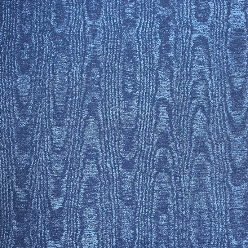 Blå akrylduk med flott trelook, 160 cm bred