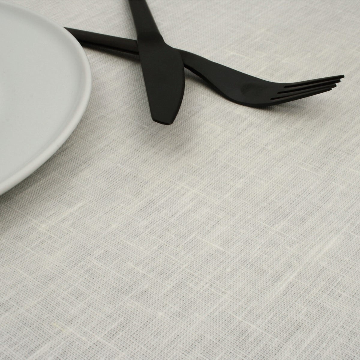 Basic Linen Hvit – Linduk med akrylbelegg, 100 % lin