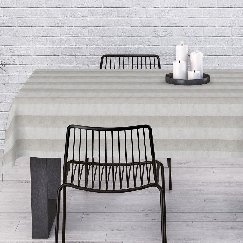 Welss Lino beige - Jacquardvevd akrylduk, 180 cm bred