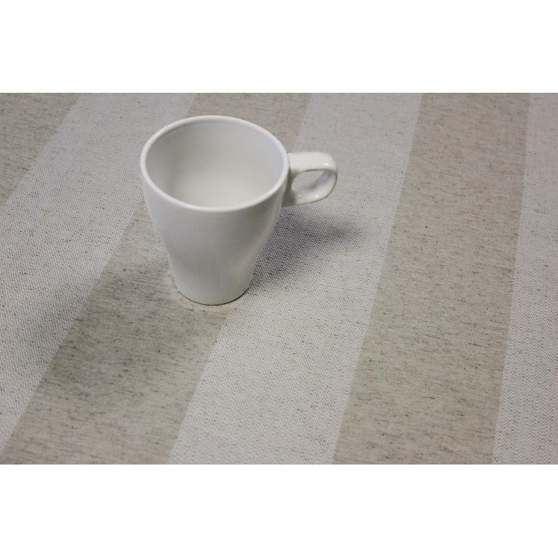 Welss Lino beige, jacquardvevd akrylduk, 140 cm bred