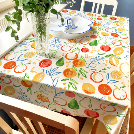 Amanda Hvit â voksduk med frukt