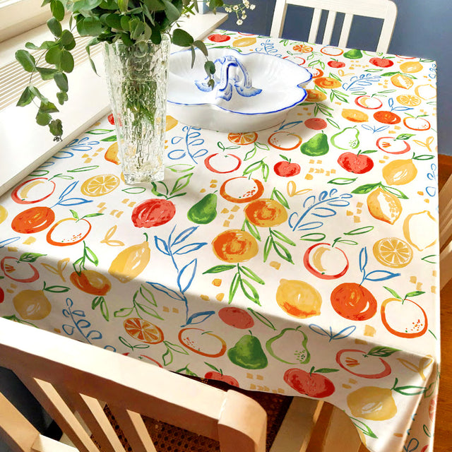 Amanda Hvit – voksduk med frukt