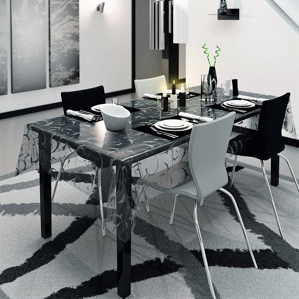 Amber, klar plast gjennomsiktig voksduk med ranke