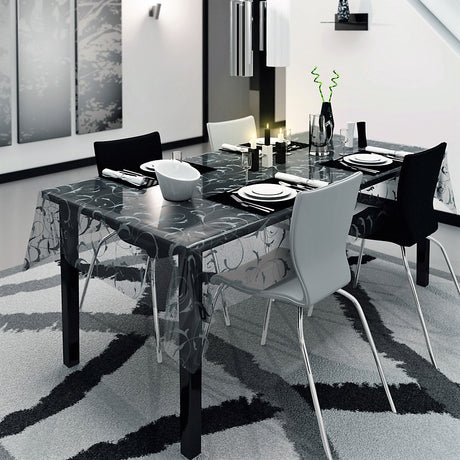 Amber, klar plast gjennomsiktig voksduk med ranke