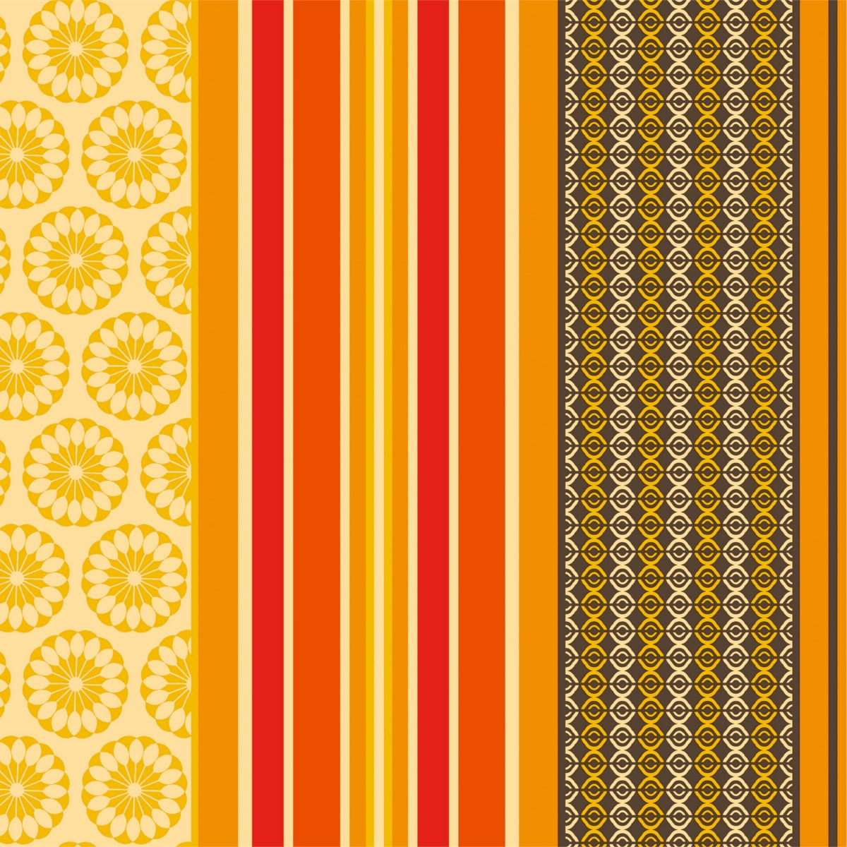 Amelle Gul, voksduk med klassiske franske striper