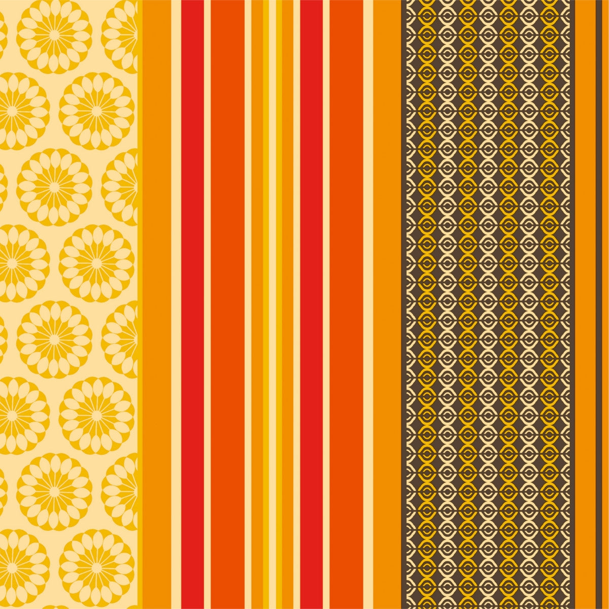 Amelle Gul, voksduk med klassiske franske striper