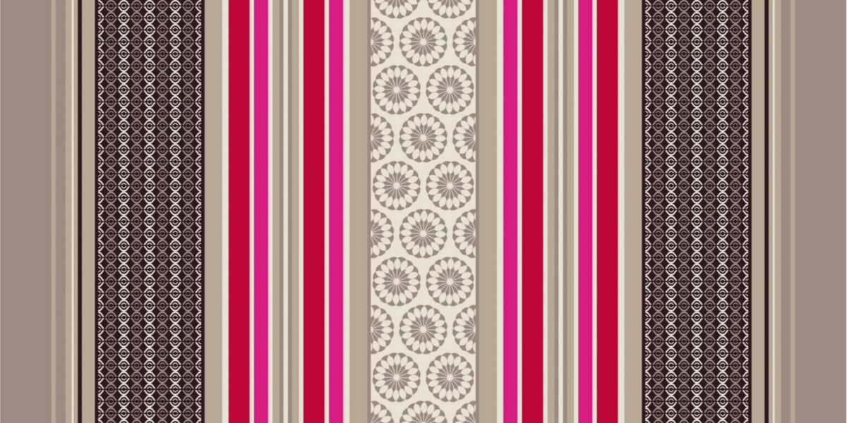 Amelle Taupe, voksduk med klassiske franske striper