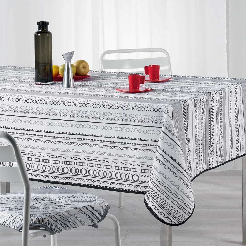 Analea Black/White, duk med flekkavvisende behandling, 150 x 240 cm