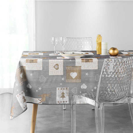 Augustin Grey – juleduk med flekkavvisende behandling, 150 x 300 cm