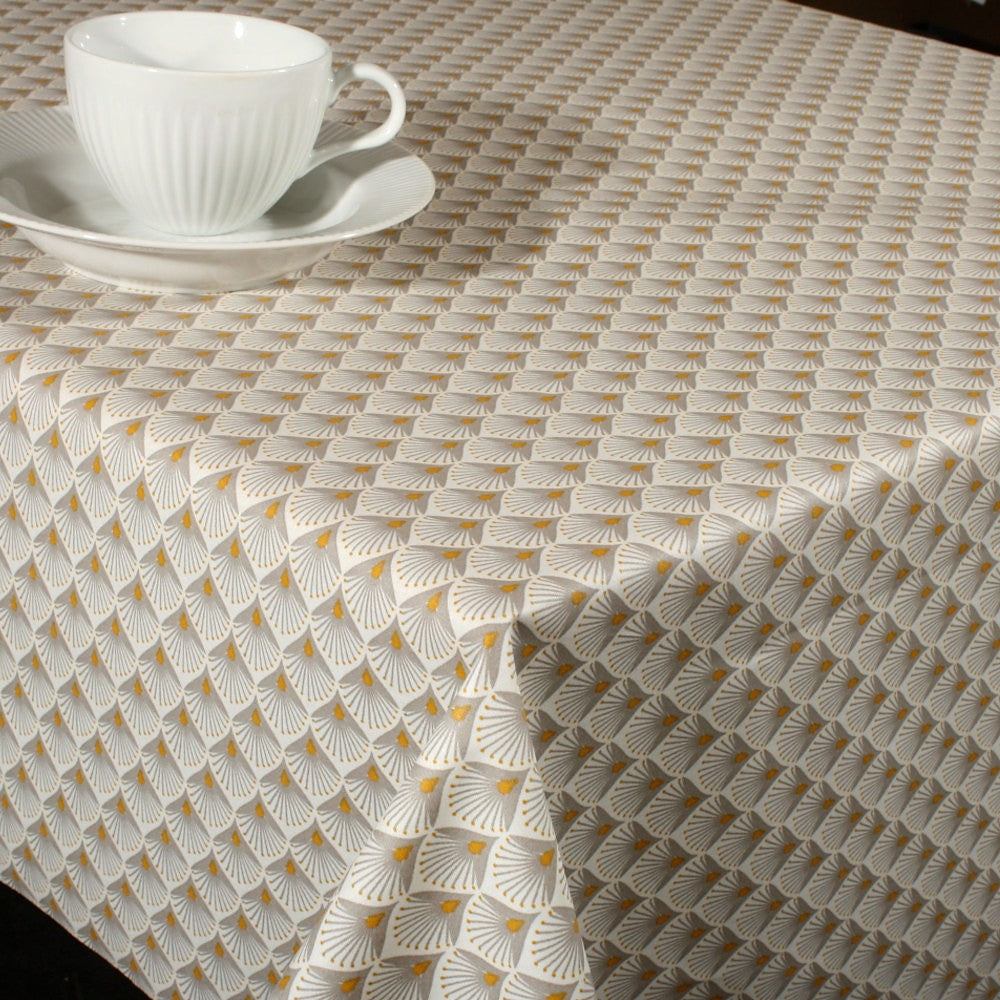 Baker Naturel - Akrylduk med flott grafisk motiv, 155 cm bred