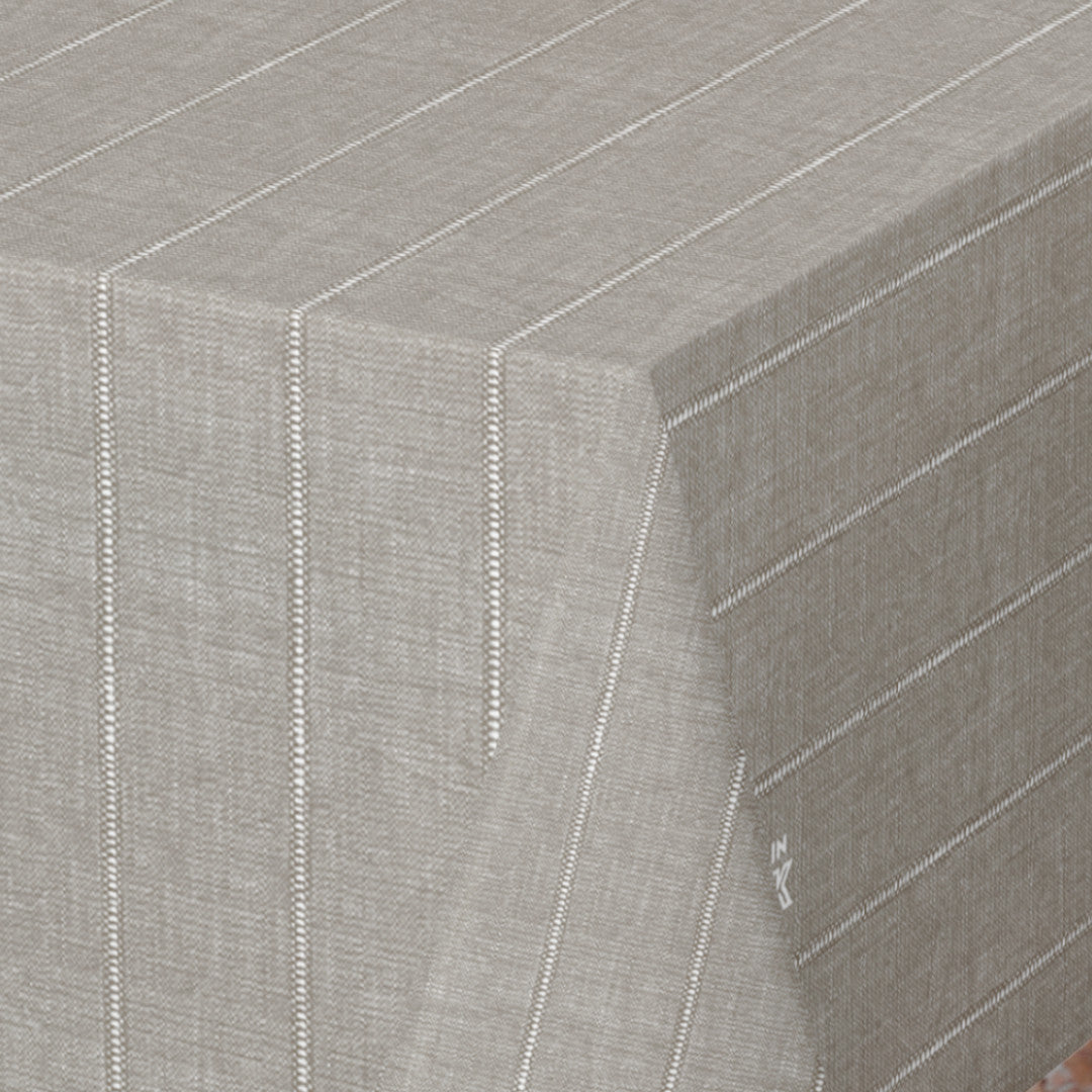 Balance Seal - 160 cm bred voksduk, stripet, grålig nyanse