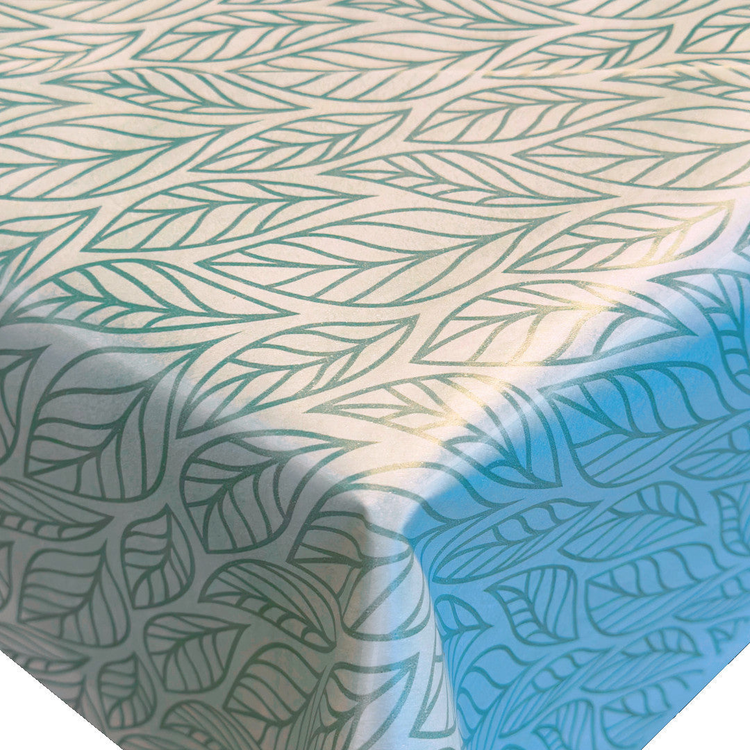 Beech Leaves lys grønn – pvc-fri voksduk med strekblader