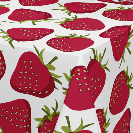 Berry Bliss - Voksduk med jordbærmotiv, hjørne