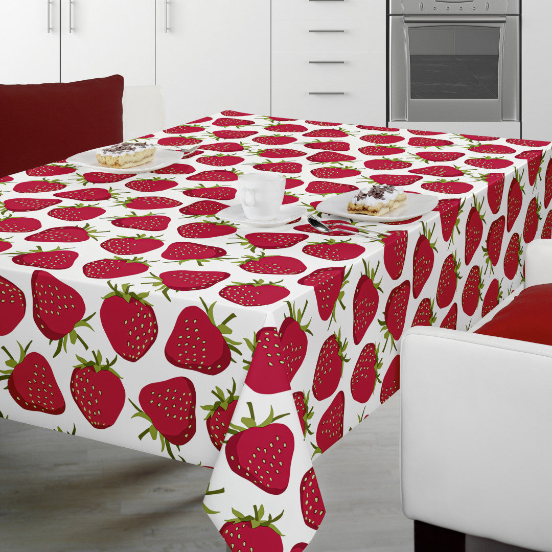 Berry Bliss - Voksduk med jordbærmotiv