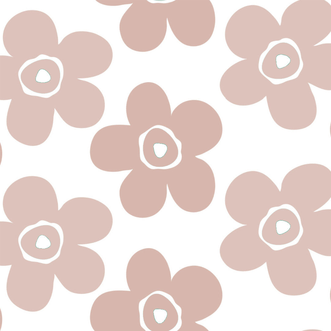 Big Flower Rosenwood - Lola voksduk, store blomster i beige