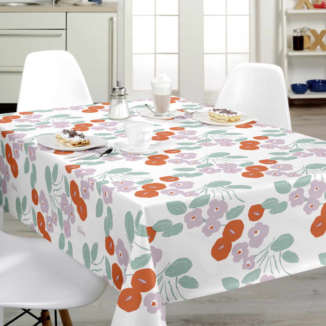 Bloom Orange - Lola voksduk med nydelige blomster