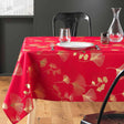 Bloomy Metallic Print – Red/Gold – Juleduk med flekkavvisende behandling, 150 x 300 cm