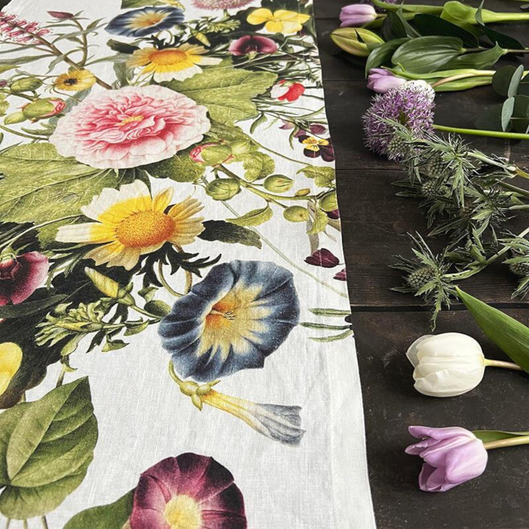 Bordløper i lin Flower Garden – Jim Lyngvild