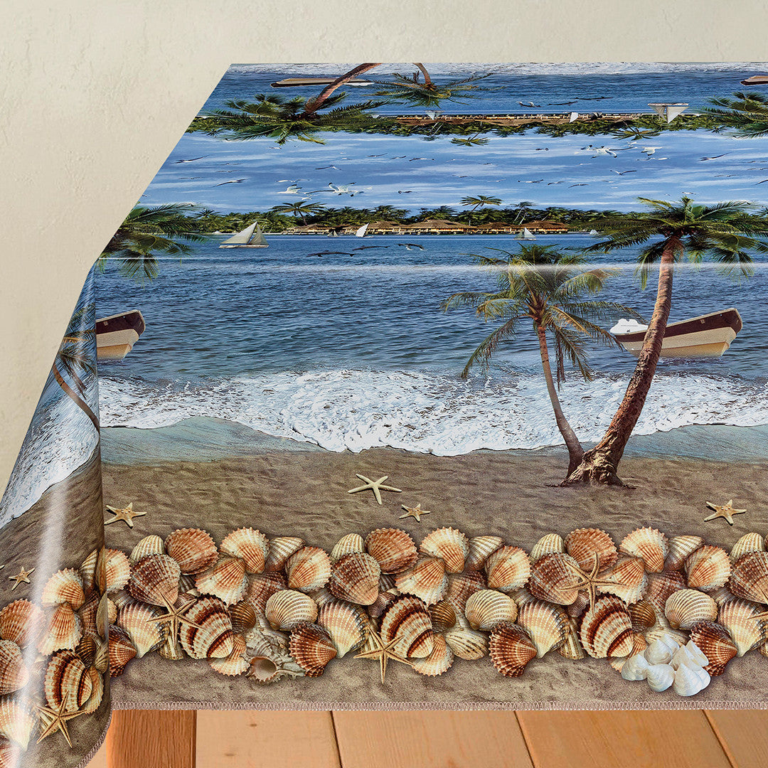 Bounty-land – voksduk med tropisk feriestemning